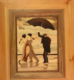 تصویر معرق تمام چوب 