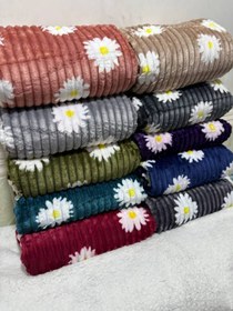 تصویر پتو کرکره گلدار دو نفره 