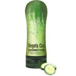 تصویر فوم پاک کننده صورت با عصاره خیار وجتا کس 150 میل Vegeta Cos Cucumber Foam Clean 