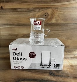 تصویر استکان کمر باریک پایین منجوق DELI GLASS 