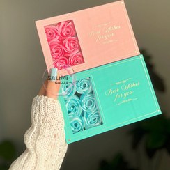 تصویر باکس گل هدیه شش عددی جاودان 