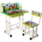 تصویر میز و صندلی تحریر کودک کیدکو طرح سگهای نگهبان Kidko children's desk and writing chair with the design of guard dogs