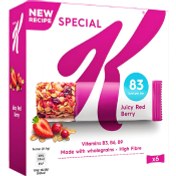 تصویر پروتئین بار اسپشیال کی بسته 6 عددی – 25 گرم میوه های قرمز و مغزیجات Special K Red fruits 