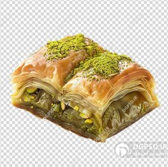 تصویر عکس باقلوا با مغز پسته بدون زمینه 