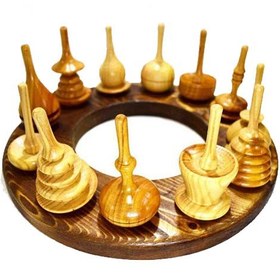 تصویر استند فرفره چوبی 12 عددی 