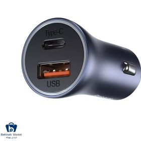 تصویر شارژر فندکی بیسوس مدل این اوتو گلدن کانتکتور پرو TZCCJD Baseus inAuto Golden Contactor Pro TZCCJD PD QC Car Charger