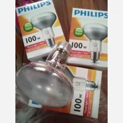 تصویر لامپ حرارتی گرمایشی 100 وات فلیپس پک 5 عددی پشت جیوه مناسب برا پرورش پرندگان وجانوران وگیاهان ارسال رایگان 