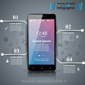 تصویر وکتور Digital Gadget Business Infographic 