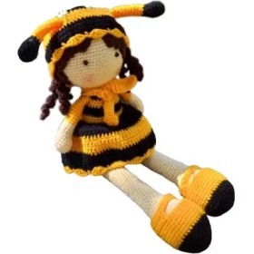 تصویر عروسک بافتنی دختر زنبوری 