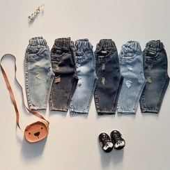 تصویر شلوار جین زاپدار نقلی و بچه گانه در 6 رنگ مختلف - کد 7 