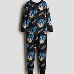 تصویر ست بلوز و شلوار پسرانه H&M طرح سونیک Boy pajamas