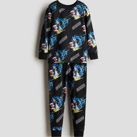 تصویر ست بلوز و شلوار پسرانه H&M طرح سونیک Boy pajamas