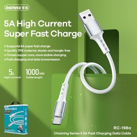 تصویر کابل تبدیل USB به USB-C ریمکس مدل RC-198a 5A طول 1 متر 