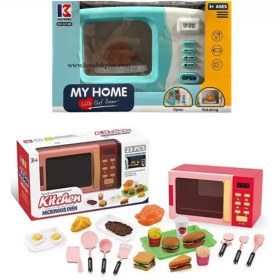 تصویر مایکروفر اسباب بازی کودک با ست فست فود 