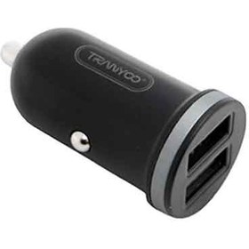 تصویر شارژر فندکی ترانیو مدل C2 به همراه کابل Tranyoo C2 Car Charger with