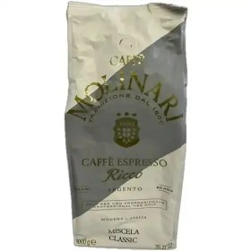 تصویر دانه قهوه مولیناری اسپرسو ریکو میشلا کلاسیک 1 کیلویی Molinari Cafe Espresso Ricco Miscela Classica 