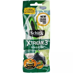 تصویر خودتراش مردانه شیک مدل Xtreme Sensitive Schick Xtrem Sensitive Disposable Razor For Men