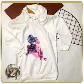 تصویر هودی دخترانه سفید 