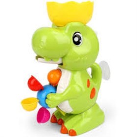 تصویر اسباب بازی مدل دایناسور چرخ و فلکی طرح حمامی نشکن کد 9917 