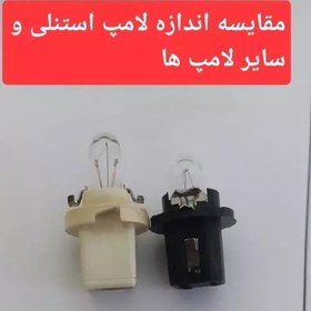 تصویر لامپ با پایه ساعت و پنل تهویه پژو 206 و 207 استنلی ژاپن 