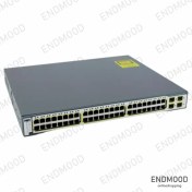 تصویر سوئیچ سیسکو مدل WS-C3750-48PS-S استوک Cisco WS-C3750-48PS-S 48Port Switch Stock