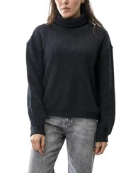 تصویر پلیور زنانه یقه اسکی مشکی آر ان اس RNS کد 11232589 