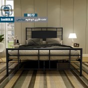 تصویر تخت خواب دو نفره فلزی پردیس 