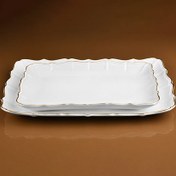 تصویر دیس مستطیل کوچک ریوان خط طلا کد 10073 