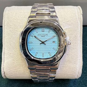 تصویر ساعت مچی مردانه پتک فیلیپ مدل P-567 با بند نقره ای و صفحه سفید 