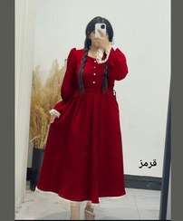 تصویر پیراهن یلدایی زنانه مدل خاتون شیک و مزونی - قرمز / سایز یک 