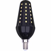 تصویر لامپ شمعی مشکی 6 وات LED رهنما مدل ZB48 پایه E14 لوستری 