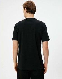 تصویر تی‌شرت ساده یقه گرد آستین کوتاه - مشکی - سایز S برند Koton Basic T-Shirt Crew Neck Short Sleeve - - 4SAM10066HK - Black - S