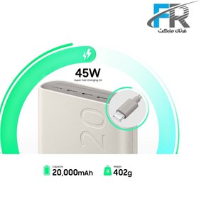 تصویر پاور بانک 45 وات سامسونگ مدل EB-P4520 ظرفیت 20000 میلی‌آمپر ساعت Samsung EB-P4520 20000mAh 45W Power Bank