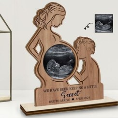 تصویر استند چوبی عکس سونوگرافی نوزاد کد 763 