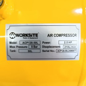 تصویر کمپرسور 50 لیتر روغنی ورک سایت WORKSITE ACP128-50L 