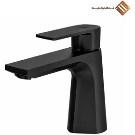 تصویر شیر روشویی مشکی کوتاه کریستال رابو 