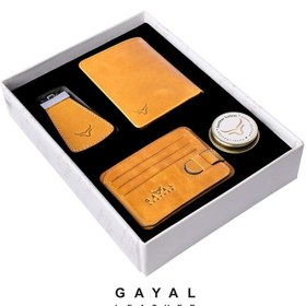 تصویر ست چرم گَیال S206 خردلی (GAYAL Leather) 