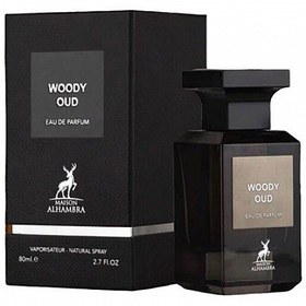 تصویر ادو پرفیوم مردانه الحمبرا مدل woody oud حجم 80 میلی لیتر Alhambra Woody Oud Eau De Parfum 80ml