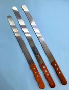 تصویر کارد و کفگیر سرو کیک دسته چوبی 