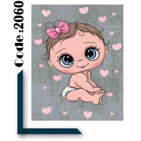 تصویر روفرشی کشدار طرح کودک کد 2060 