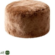 تصویر زیرپایی دایره‌ای با رویه پولیش عروسکی 