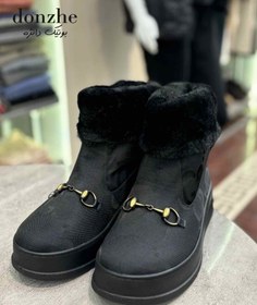 تصویر نیم بوت خز دار گوچی 