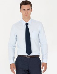تصویر پیراهن آستین بلند مردانه معمولی آبی روشن پیرکاردین 
