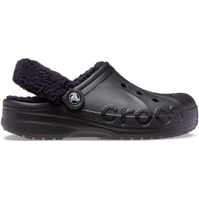 تصویر کراکس بایا پشمی مشکی wool baya crocs-BLACK