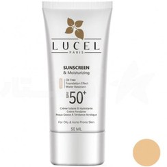 تصویر کرم ضد آفتاب کرم پودری آبرسان پوست چرب لوسل (Lucel) رنگ لایت SPF50 حجم 50 میلی لیتر Lucel Sunscreen moisturizing powder cream for Oily skin Color Light SPF50 volume 50 ml