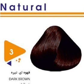 تصویر رنگ موی 120 میلی سری طبیعی شماره 3 قهوه ای تیره(با دستکش وکلاه) ویتامول vitamol 120ml Natural Hair Color No. 3 Dark Brown (with gloves and hat