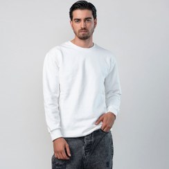 تصویر سویشرت بیسیک رنگ سفید کد 59050 