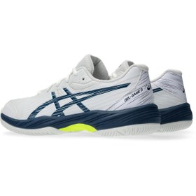 تصویر کفش تنیس مردانه اورجینال اسیکس آبی Asics 1041A337-101 ژل بازی 9 Gs Big Unisex کفش تنیس سفید کودکان 1044a052-104 