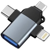 تصویر مبدل او تی جی سه کاره اندروید و آیفون مدل PM-Three 