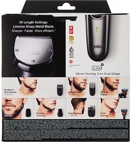 تصویر موزن ریش براون مدل BT7240 خاکستری/مشکی برند braun Braun Beard Trimmer BT7240 Grey/Black